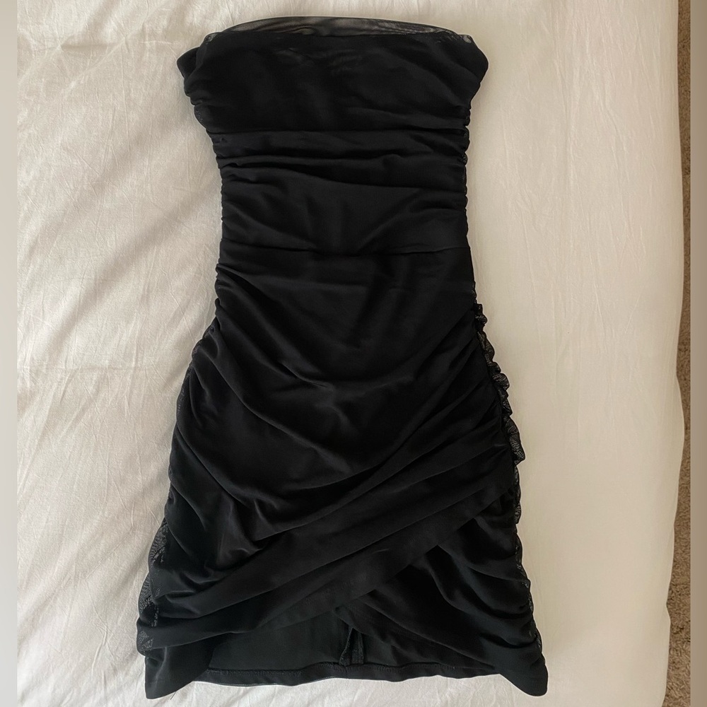 Adika black strapless mini dress